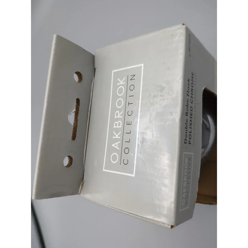 Oakbrook Collection Double Robe Hook‎ Polished Chrome Zinc 2 in Hook 30 lb
